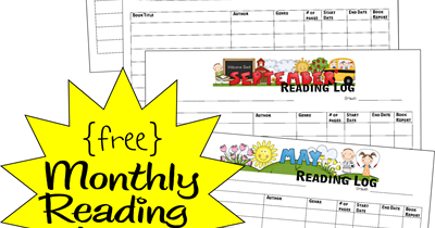 FREE Printable Monthly Reading Logs