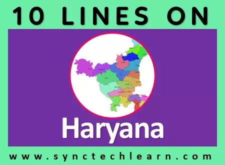 10 lines about Haryana in English