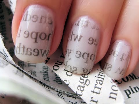 Newspaper on Makeupoholics  News Paper Nail Art