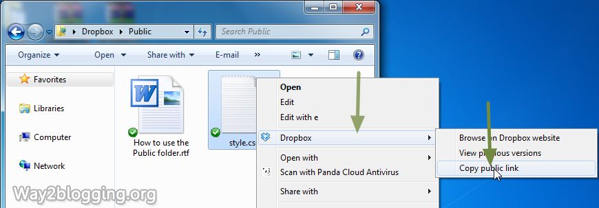 How to Host Your Blogger Script and Files on DropBox for Free - Step11