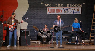 Marty McFly and the Pinheads at the Battle of the Bands.