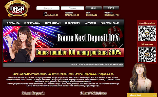 Naga Casino - Bandar Live Casino Online Indonesia Terpercaya
