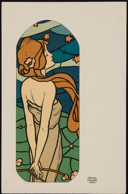 Raphael Kirchner - Stars in Night Sky 1903