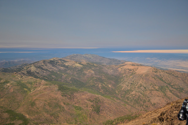 distant shadow on the smoke