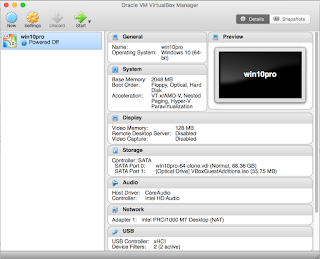 VirtualBox Manager