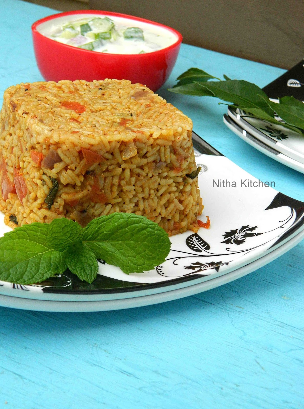 Nitha Kitchen Tomato Rice In Pressure Cooker Thakkali Sadam Recipe