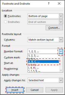 Mengganti Format Nomor Footnotes 3