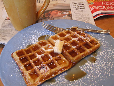 sugar waffle recipe. We ate our waffles with a