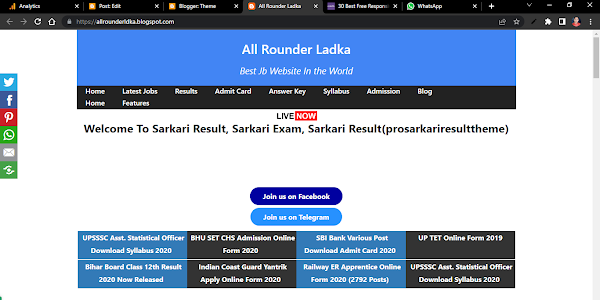 Osm Job & Result Premium Template Free Download for Blogger