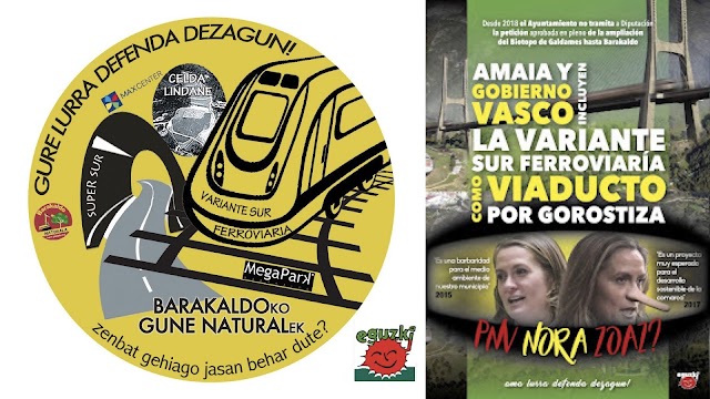 Eguzki pide a los vecinos que "castiguen duramente en las urnas" la construcción del puente sobre Gorostiza