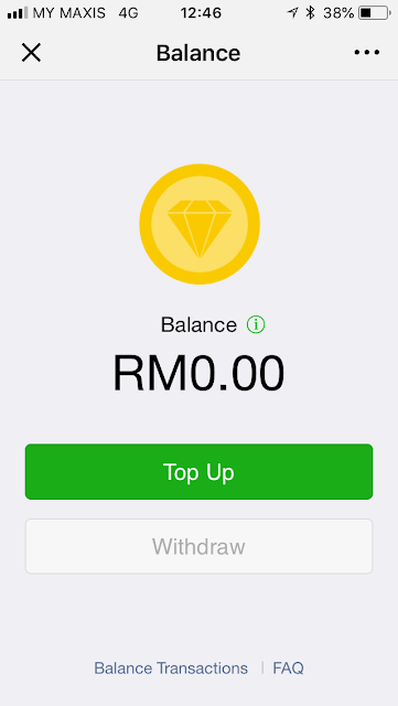 WeChat Pay Malaysia balance