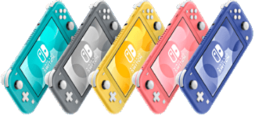 La famille des Nintendo Switch Lite