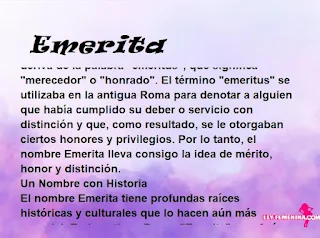 significado del nombre Emerita