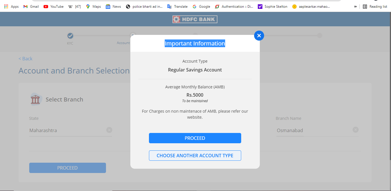 hdfc regular savings account