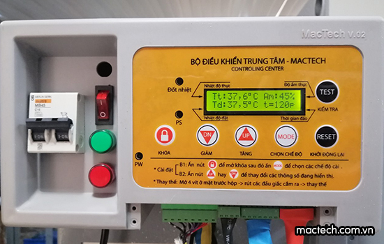 Máy ấp trứng 600 quả Mactech MT600PS