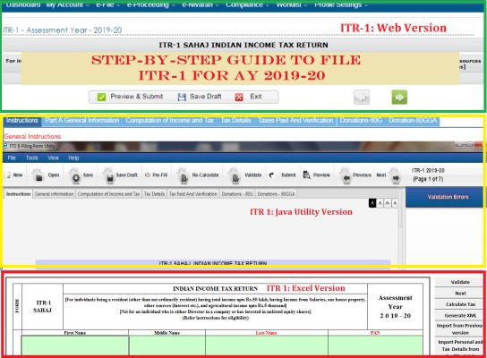 How to Independently File ITR 1 for AY 2019-20
