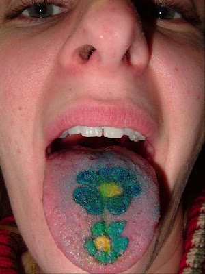 Flower Tongue Tattoo Idea Picture