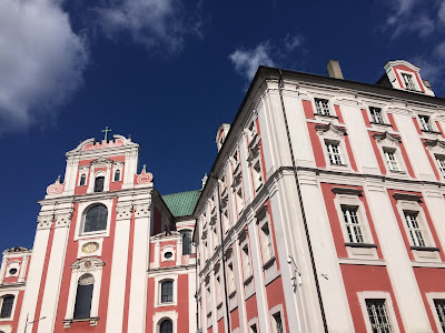 Pink monastery in Poznan, Poland