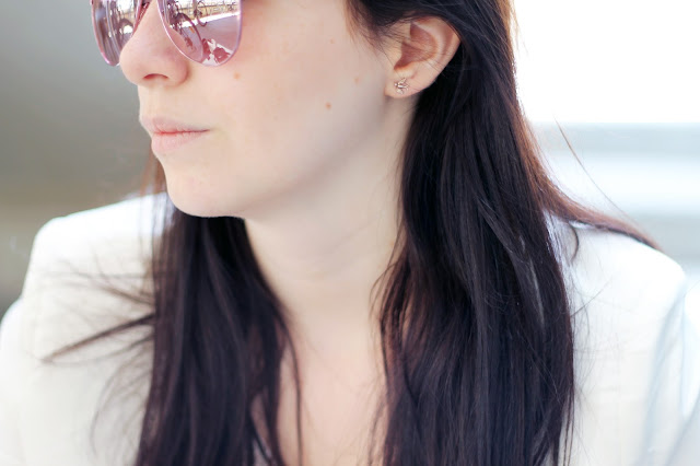 portrait pink sunglasses swallows