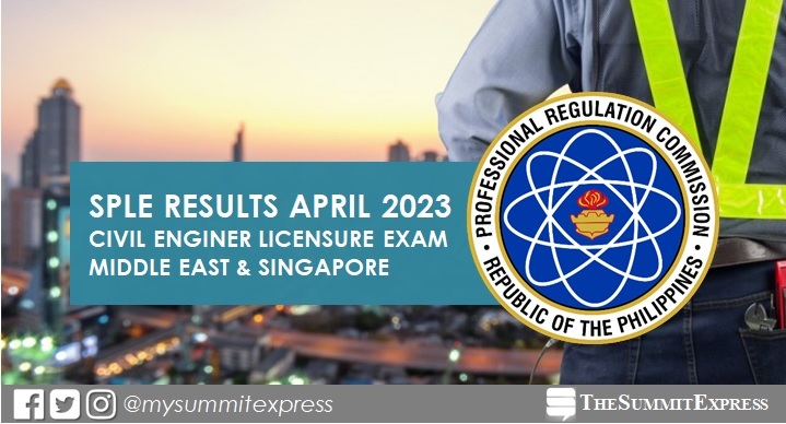 SPLE Result: April 2023 Civil Engineer board exam list of passers