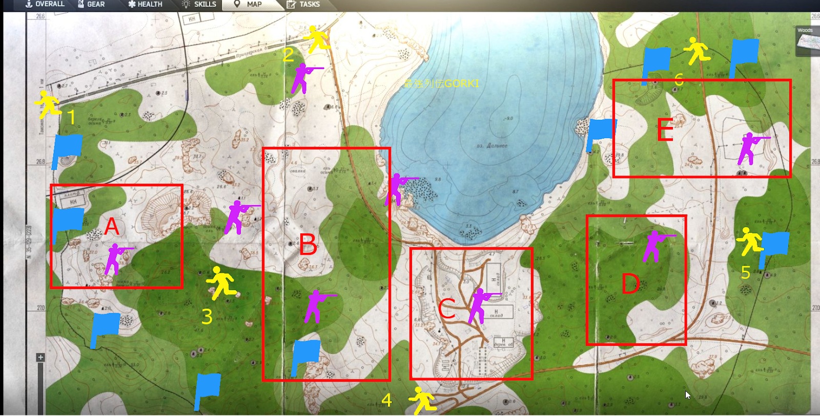 最強列伝gorikiのゲーム攻略ブログ Escape From Tarkov 初心者向けアドバイス Wood Map解説