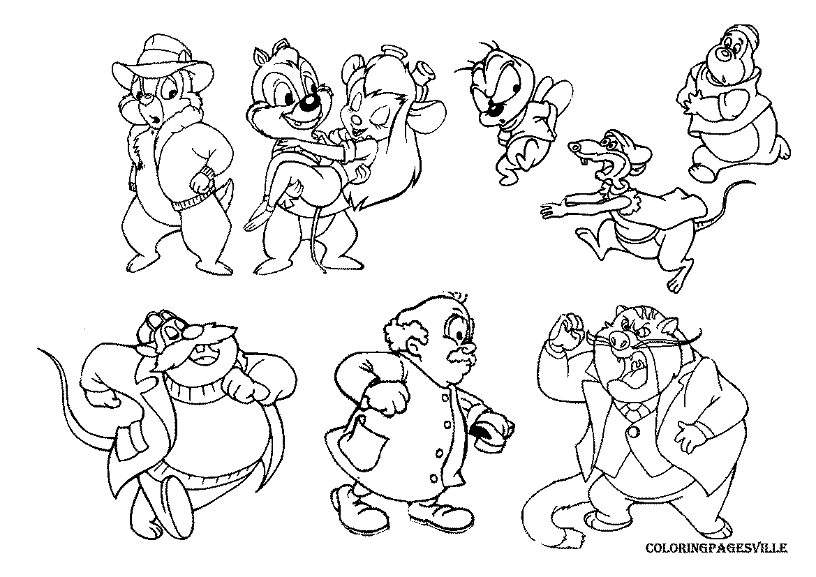 Download Chip and Dale Coloring Pages - Disney Coloring Pages