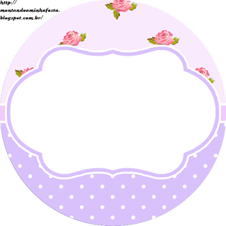 Shabby Chic in Lilac and Pink Toppers or Free Printable Candy Bar Labels.