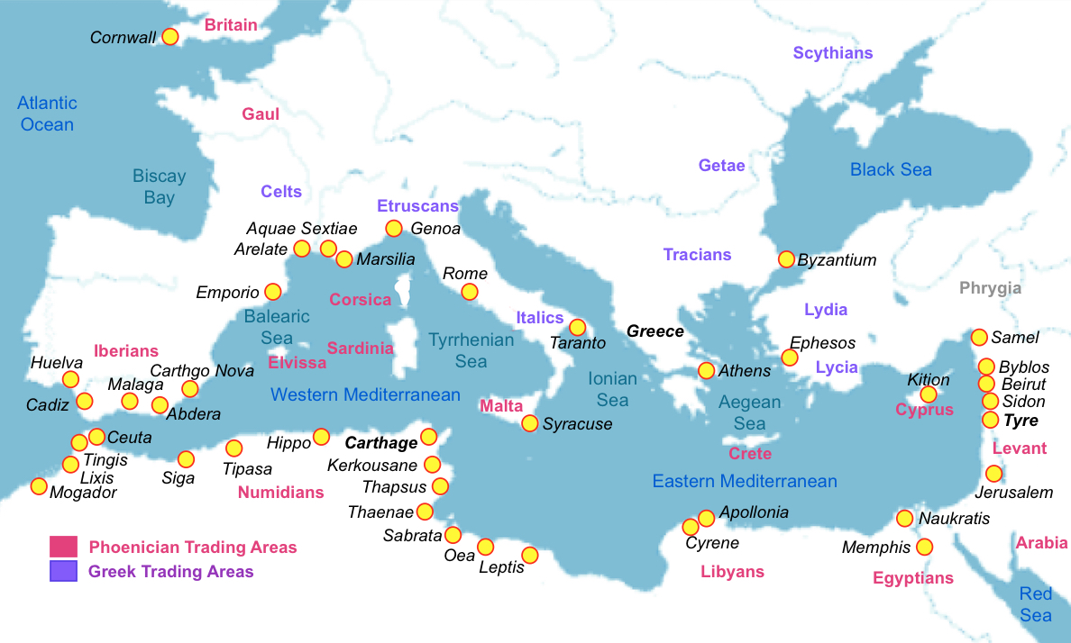 which cities on the map were phoenician trading centers Nephicode Where Did The Phoenicians Sail Part Ii which cities on the map were phoenician trading centers