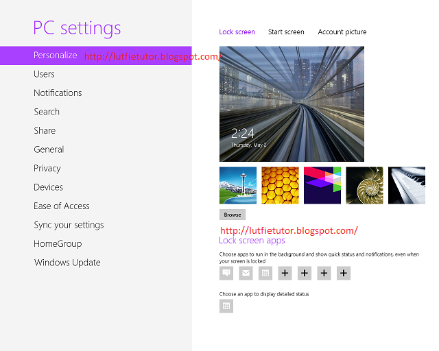 Lock Screen Windows8