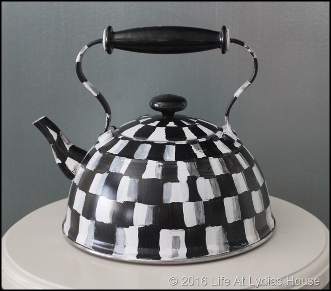 a painted teapot