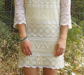 the perfect white lace dress in the countryside