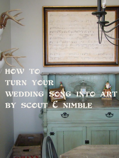 Wedding song framed artwork Our second keepsake idea comes from The Scout