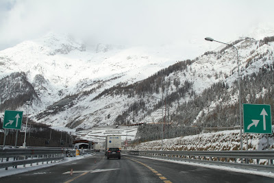 Approaching Mont Blanc Tunnel - Italian Side