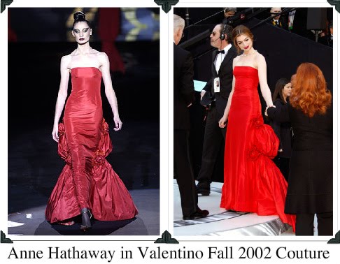 Anne Hathaway Valentino Gown. Anne Hathaway was my runner up