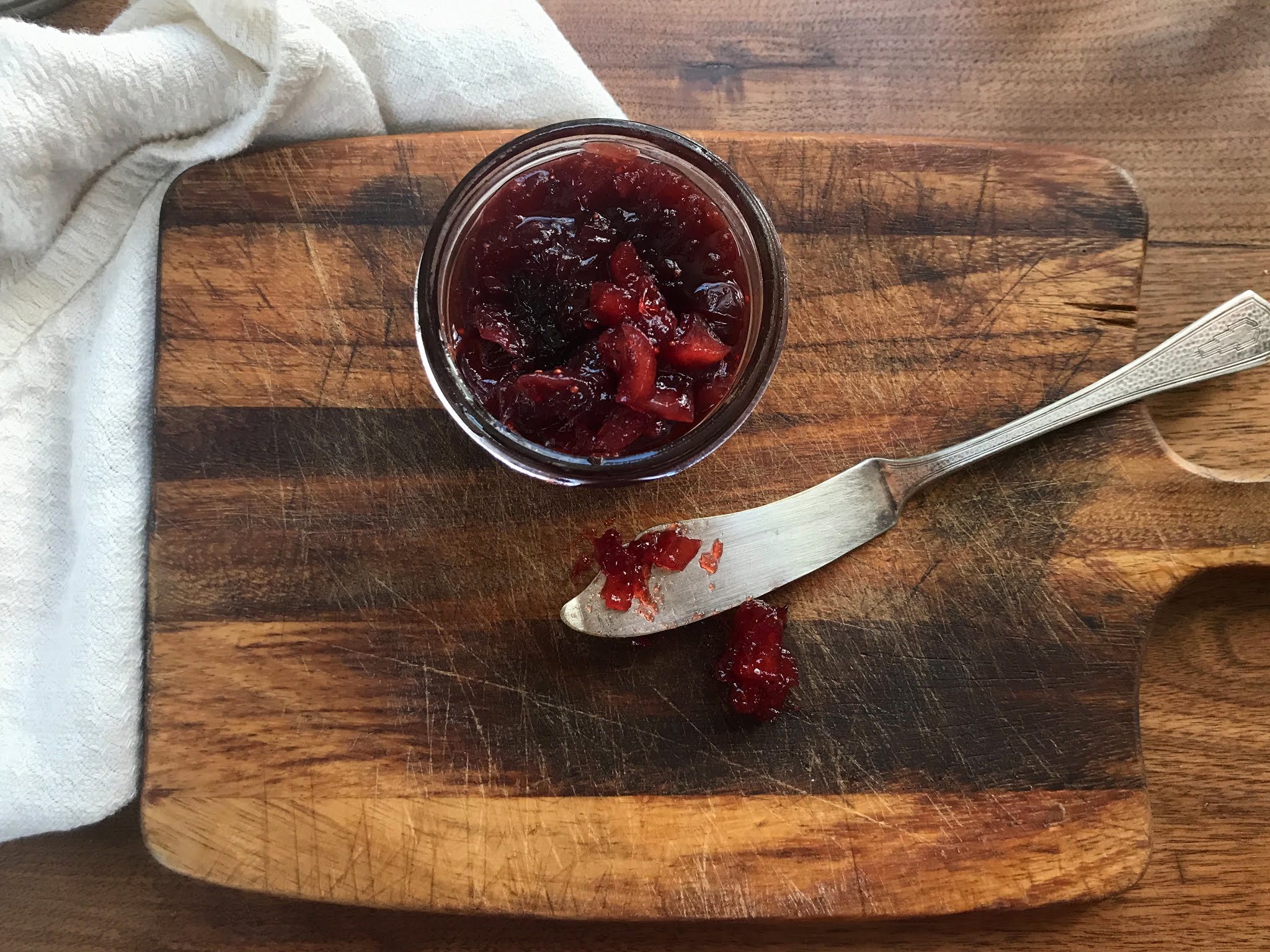Savory Cranberry Apple Chutney with Rosemary