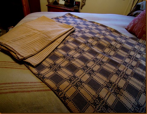 Blue bedspread