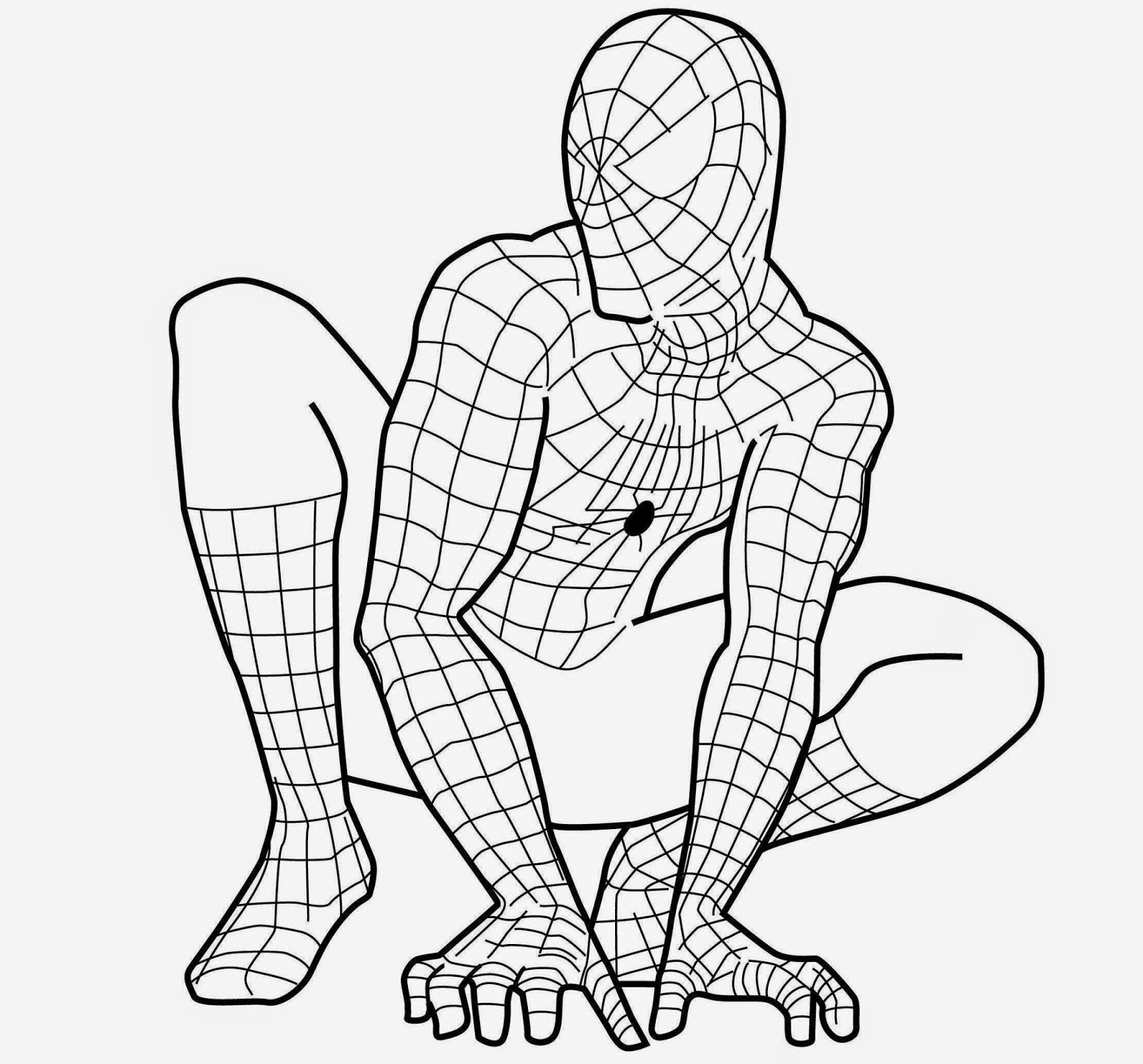 The Printable Spiderman Coloring Drawing Free wallpaper