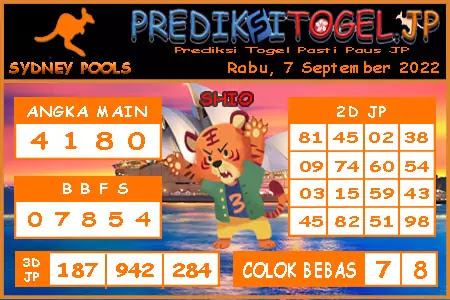 Prediksi Togel Sidney JP Rabu 7 September 2022