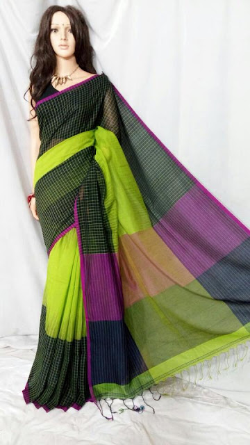 Khadi by khadi Self Design Handloom Saree 