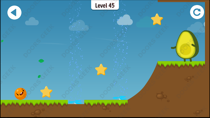 Where's My Avocado? Level 45 Solution, Cheats, Walkthrough, 3 Stars for Android, iPhone, iPad and iPod