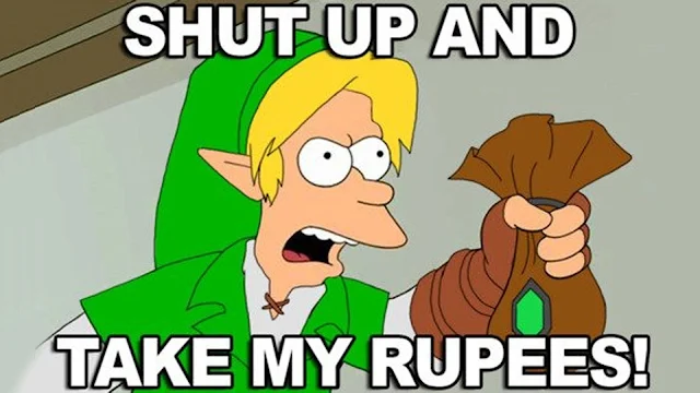 shut up and take my money link the legend of zelda