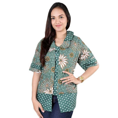 Model Baju Batik Wanita Lengan Pendek Terbaru