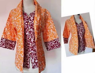 Baju batik blazer wanita untuk kerja