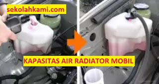 kapasitas air radiator mobil