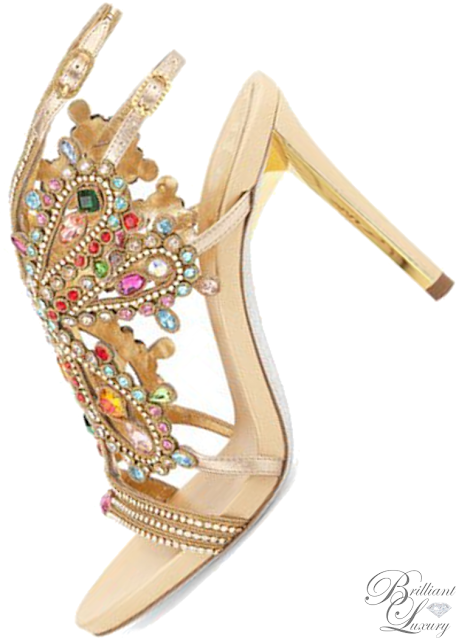 ♦Rene Caovilla multi-crystal strappy sandals #renecaovilla #shoes #bejeweled #brilliantluxury