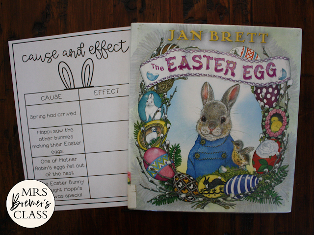 Easter Egg Jan Brett book activities unit with literacy companion activities and a craftivity for Kindergarten and First Grade