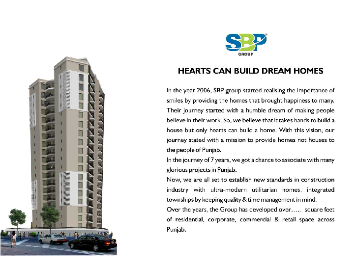 SBP CITY HEART, SBP GROUP, SBP Kharar, SBP MOHALI, SBP SCO KHARAR, SCO Commercial Kharar, 