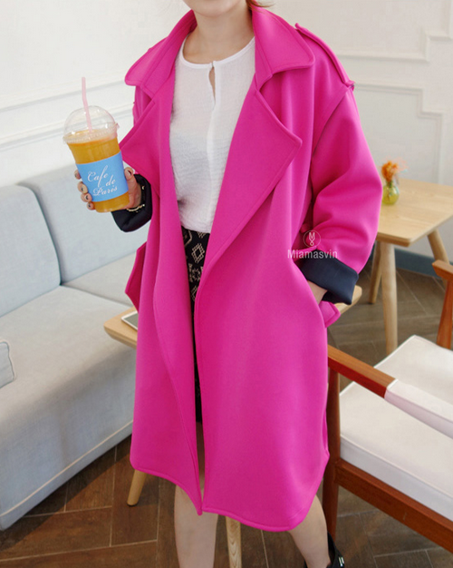 Drop Shoulder Trench Coat