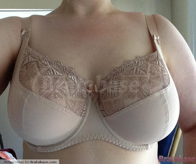 A too large bra looking like a full coverage one