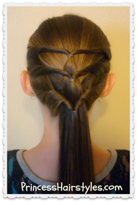 Triple twist ponytail hair tutorial for summer.